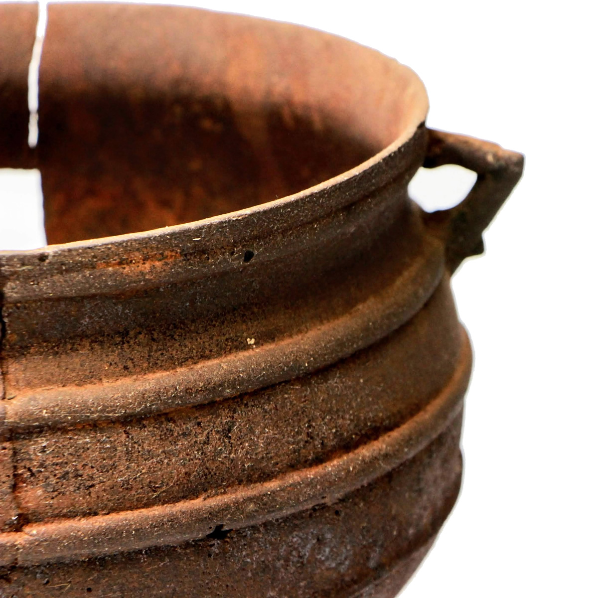 Panela de ferro do acervo de colonização